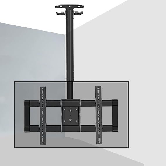 Ceiling TV Mount Stand - Tv Wall Mount,Telescopic Height Adjustment TV Stand,Fits Most 39-90 Inch TV Lift TV Stand,5 To -25° Pitch Angle Adjustment Ceiling TV Mount Stand,Can Rotate 360°