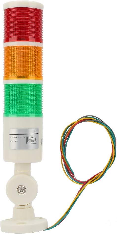 3-Layer Led Tower Stack Lights,Industrial Warning Light with Foldable Base,24VDC,Indicator Lamp Beacon for Safety