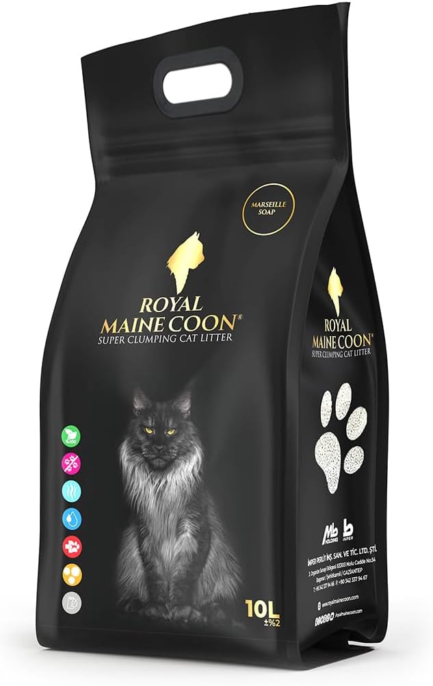 Royal Maine Coon Super Suction Power Marseille Soap Scented Perlite Cat Litter 10 Liters