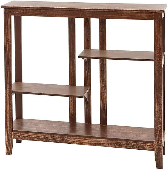 The Lakeside Collection Brushed Metallic Console Table with Display Shelves 31.4" W x 29.8" H - Brown/Bronze