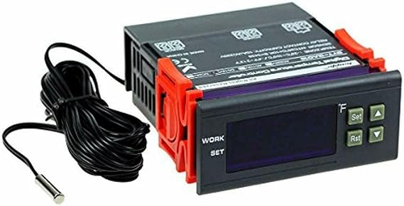 DC 12V Fahrenheit Digital Temperature Controller 10A | 1 Relay, with NTC 10K Sensor