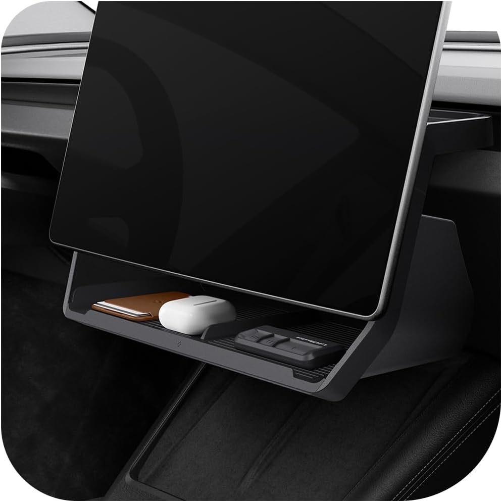 Spigen Tesla Model Y 2025 Juniper and Model 3 Highland 2024 2025 Under Screen Storage Organiser Designed for Model 3 Accessories