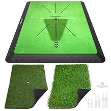 COSPORTIC Golf Hitting Mat, Golf Training Mat for Swing Path Feedback Detection Batting,Extra Replaceable Golf Practice Mat, Golf Gifts for Men Women for Home Indoor Outdoor