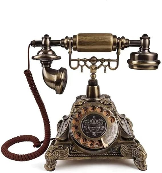 Retro Craftsmanship Audio GuestBook Telephone for Confessional Wedding Birthday Party (Bronze Color)