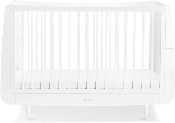 SnuzKot Skandi Convertible Nursery Cot Bed - White