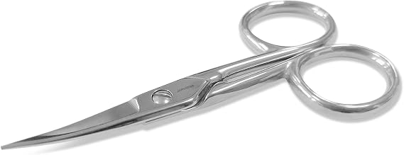 JARVISTAR Small Embroidery Curved Scissors, 4 Forged Stainless Steel Detail Craft Cutter, Sharp Pointed Tip for Fabric Sewing, Needlework, Yarn and DIY Crafts