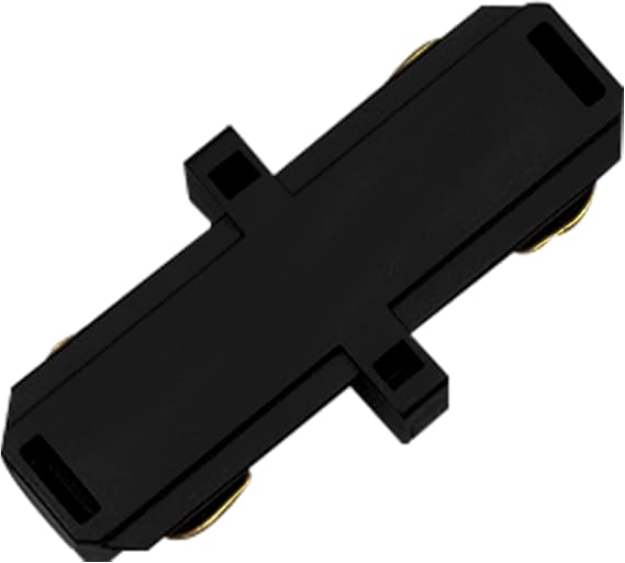 Black L Type Track Lighting I Connector, 2-Wire Single Circuit Track Connector, J&L Type Track System Accessories 220V (Black I Connector) [Energy Class C]