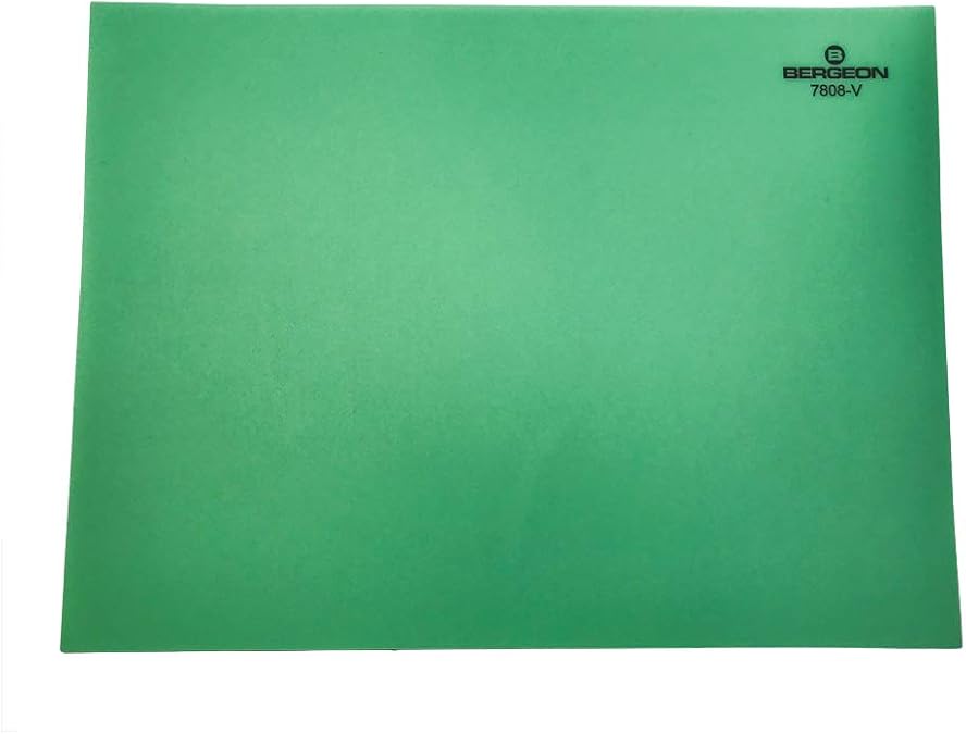 BERGEON 7808-V mat Bench top, Soft Anti-Skid for Watchmakers, Green, Modern