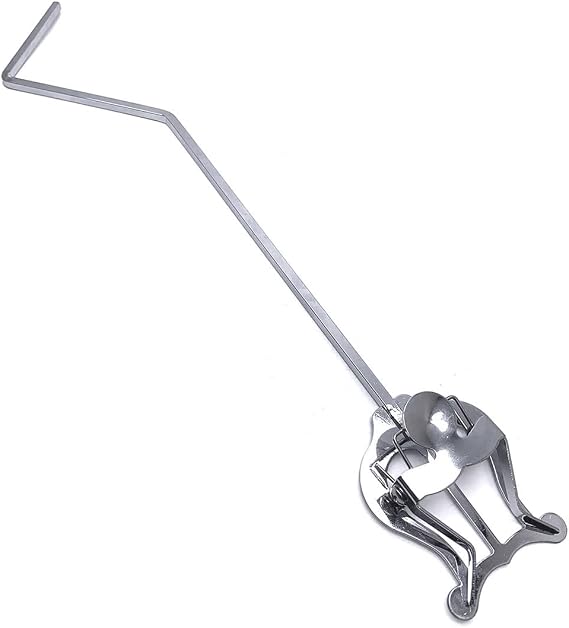 3/4 Vertical Keys Euphonium Marching Clamp-On Silver Metal Plating Marching Music Clip for Vertical Keys Euphonium, Baritone Horn 33cm