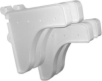 Ez Shelf - 4 End Brackets for Shelf - White