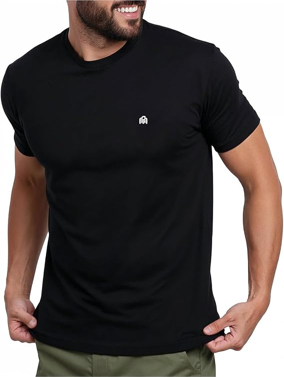 Mens T Shirts Soft Cotton Crew Neck Athletic Fit Casual Tees S-4XL