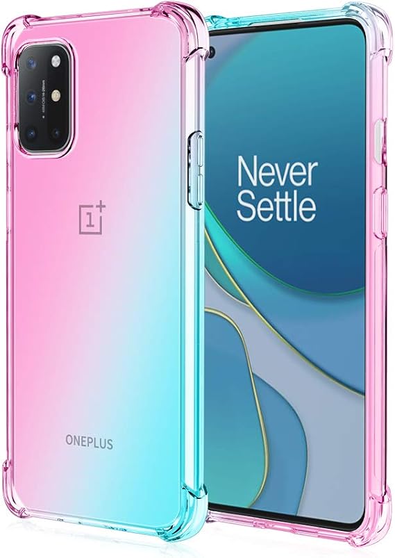 Case Compatible with OnePlus 8T 5G, Slim Soft TPU Shockproof Anti-Scratch Phone Case Cover with Reinforced Corner Bumper