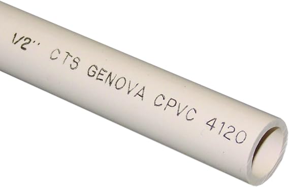GENOVA PRODUCTS 500052 1/2" x 2" CPVC Water Pipe