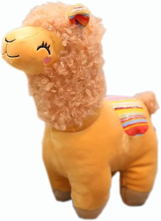 Llama Stuffed Animals Soft Plush Cute Alpaca Doll for Boys Girls 10in (caibei yantuo huanse)