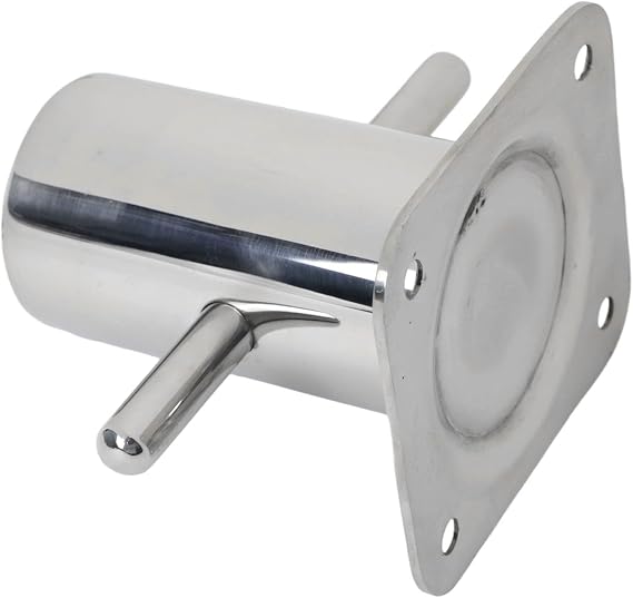 316 Stainless Steel For Samson Post Bollard 60mm, Polished Marine Deck Fitting for Mooring, Anchoring & Towing, Heavy Duty Rope Cleat for Boat Ship Yacht, Silvery