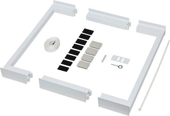 CARE+PROTECT Universal Stacking Kit, for Washing Machines and Tumble Dryers, Depth 55 to 62 cm, Space-Saving, Anti-Tipping, Easy to Install, White [Energy Class A+]