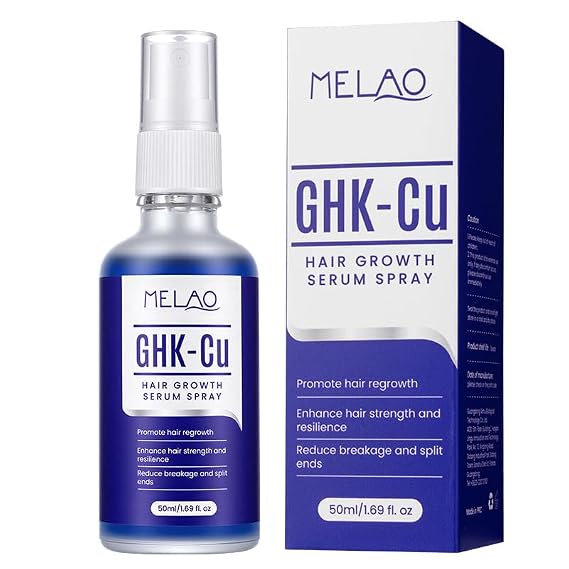 GHK-Cu Copper Peptide for Hair & Scalp Serum, Hair Growth Serum with Copper Tripeptide-1, Niacinamide, Panthenol, Strengthens Hair & Scalp, Reduces Hairs Thinning,1.69 fl oz