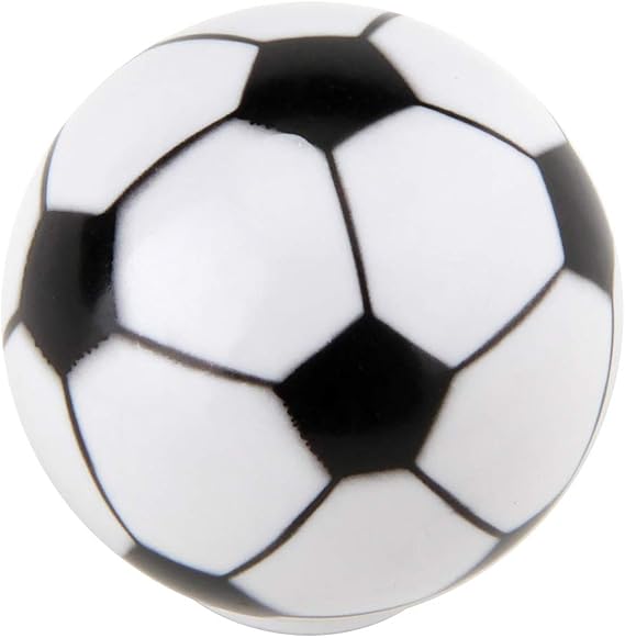 Silverline 6 Pack Cabinet Boy Child Drawer Knobs 1-1/4" Sports Dresser Wardrobe Room Decoration Soccer