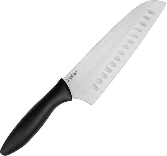 Kershaw 6.5 Santoku Knife, Black, 6.5 Inch Santoku Blade