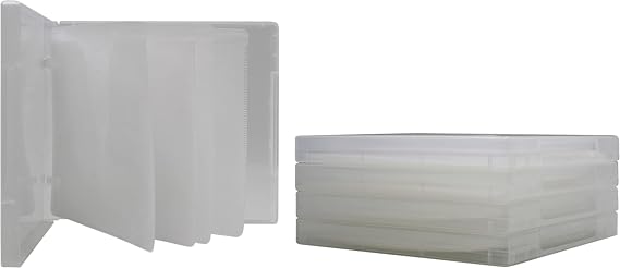 Square Deal Recordings & Supplies (5) Clear 8-Disc Capacity CD DVD 2-Ring Album Wallet Book #CDBR1608CL