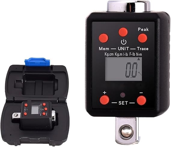Digital Torque Adapter, High Precision Digital Torque Meter Torque Wrench 0.3-1000Nm 1/4" 1/2" 3/8" 3/4" Adjustable Drive Preset Torque Adapter(17-340nm)
