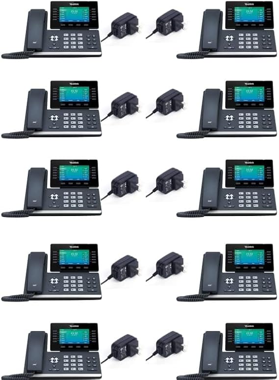 Yealink T54W IP Phone [10 Pack] - Power Adapters Included