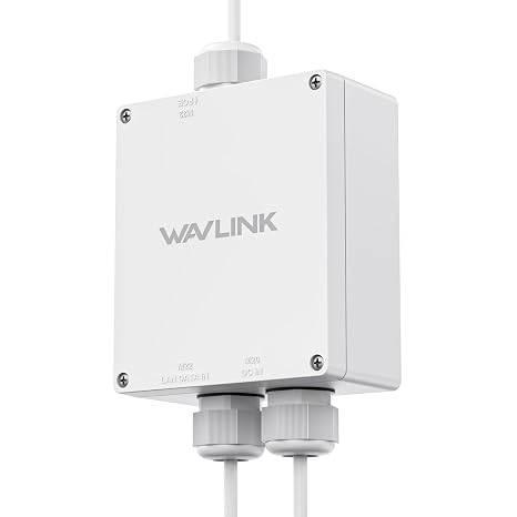 Outdoor Waterproof Box for POE, WAVLINK IP67 Waterproof Plastic Enclosure