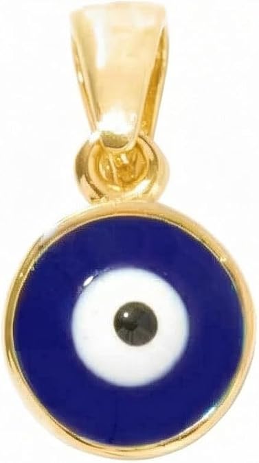 Gelin Dainty Navy Blue Evil Eye Charm Pendant for Women in 14K Solid Gold
