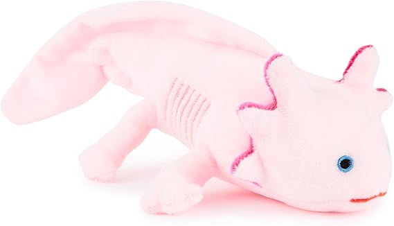 Zappi Co 100% Recycled Plush Axolotl Toy (22cm Length) Stuffed Soft Cuddly Eco Friendly animals Collection For New Born Child First kid
