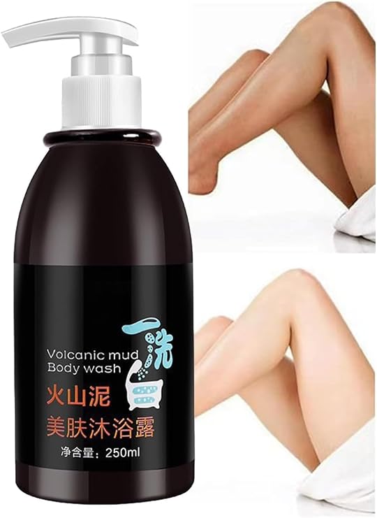 Volcanic Mud Skin Whitening Body Lotion, Volcanic Mud Body Wash Whitening, Bath Whitening Mud, Deep Clean Fast Whitening Moisturizing Firming Skin, 250ml (1pcs)