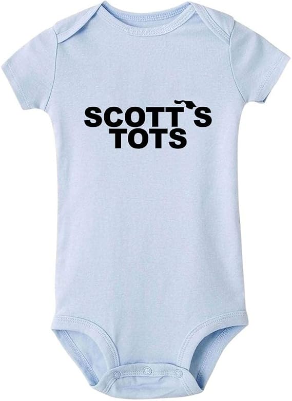 Scott's Tots Cute Bodysuit Infant Rompers Unisex Baby Short/Long Sleeve Onesie