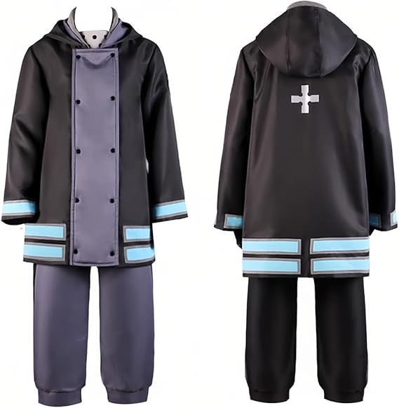 Anime Fire Force Cosplay Costume Jacket Shinra Kusakabe Uniform Fireman Workwear ENN ENN No Shouboutai Outfit