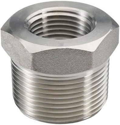 Beduan 304 SS Reducer Hex Bushing 1 Male to 1/2 Female NPT Reducing