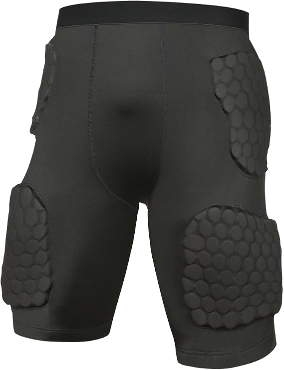 Padded Compression Shorts with Hip Protection5-Pads,Hip Thigh Protector Girdle Football Pants
