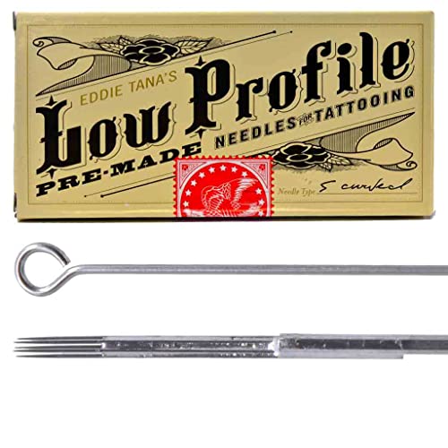 Element Tattoo Supply - Eddie Tana Low Profile - Tattoo Needles - Curved Mag - Box of 50 - Shading - Color Packing for Tattoos - 25CM