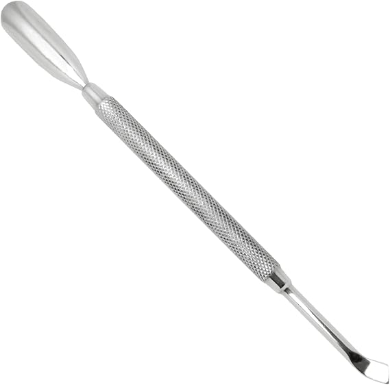 Professional Double Tip Cuticle Pusher, Stainless Steel Nail Care Tool, SUNDEN SD2695