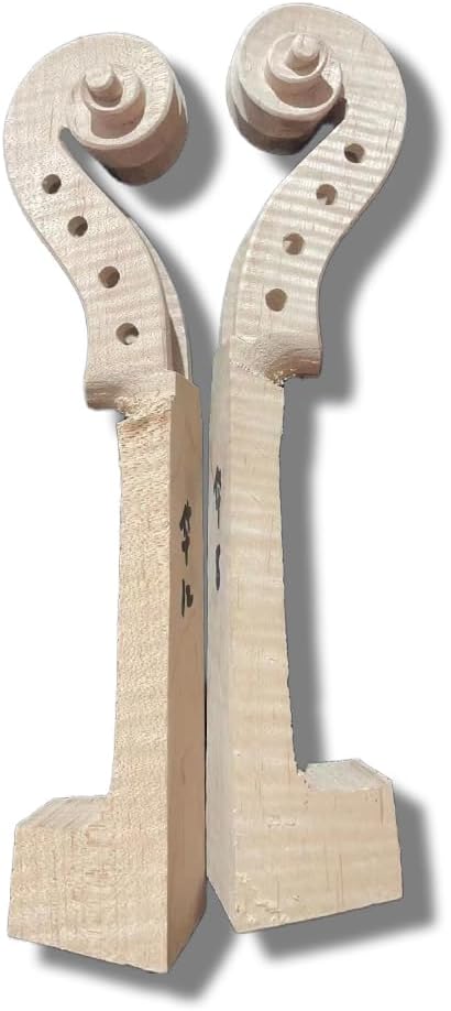 1 pcs Violin Neck 4/4 Flame Maple wood violin parts Replacement Violin Neck head