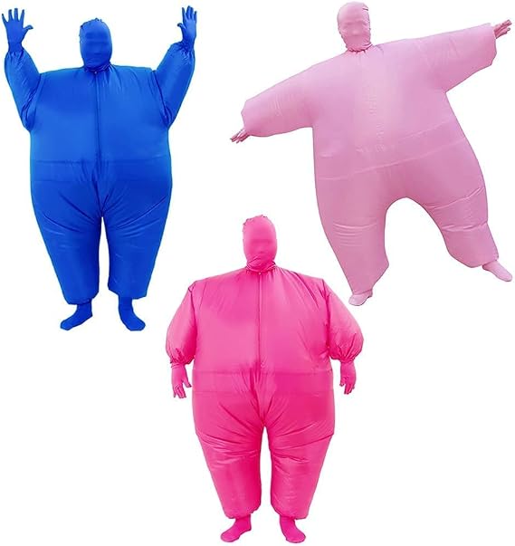 RHYTHMARTS Blue Costume+Rose Costume+Pink Costume Inflatable Costume Halloween Costumes