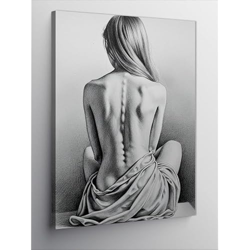 Canvas Print Reverse Naked Woman, 50 x 70
