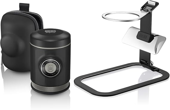 WACACO Picopresso Portable Espresso Maker with Official Stand Bundle - Complete Manual Coffee Maker Kit for Home & Travel
