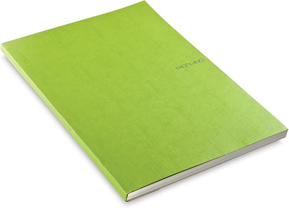 Fabriano EcoQua Dot Grid Note Pad, Large, Glue-Bound, 90 Sheets, Lime