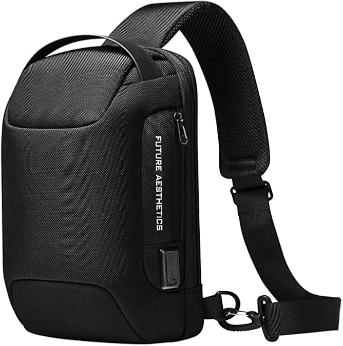 BANGE Sling Bag, Men's Chest Bag Waterproof Shoulder bags Casual Crossbody Sling Backpack with USB Charging Port for Men and Women...