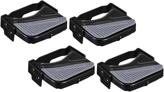 VANZACK 2 Pairs Wear-Resistant Folding Bike Pedals with Anti-Slip Pads Rear Foot Pegs for Mountain and Standard Bicycles Replacement Cycling Accessories for Stable Ride