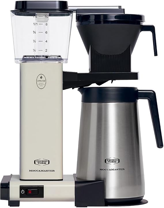 Moccamaster KBGT Filter Coffee Machine with Thermal Jug, Off-White