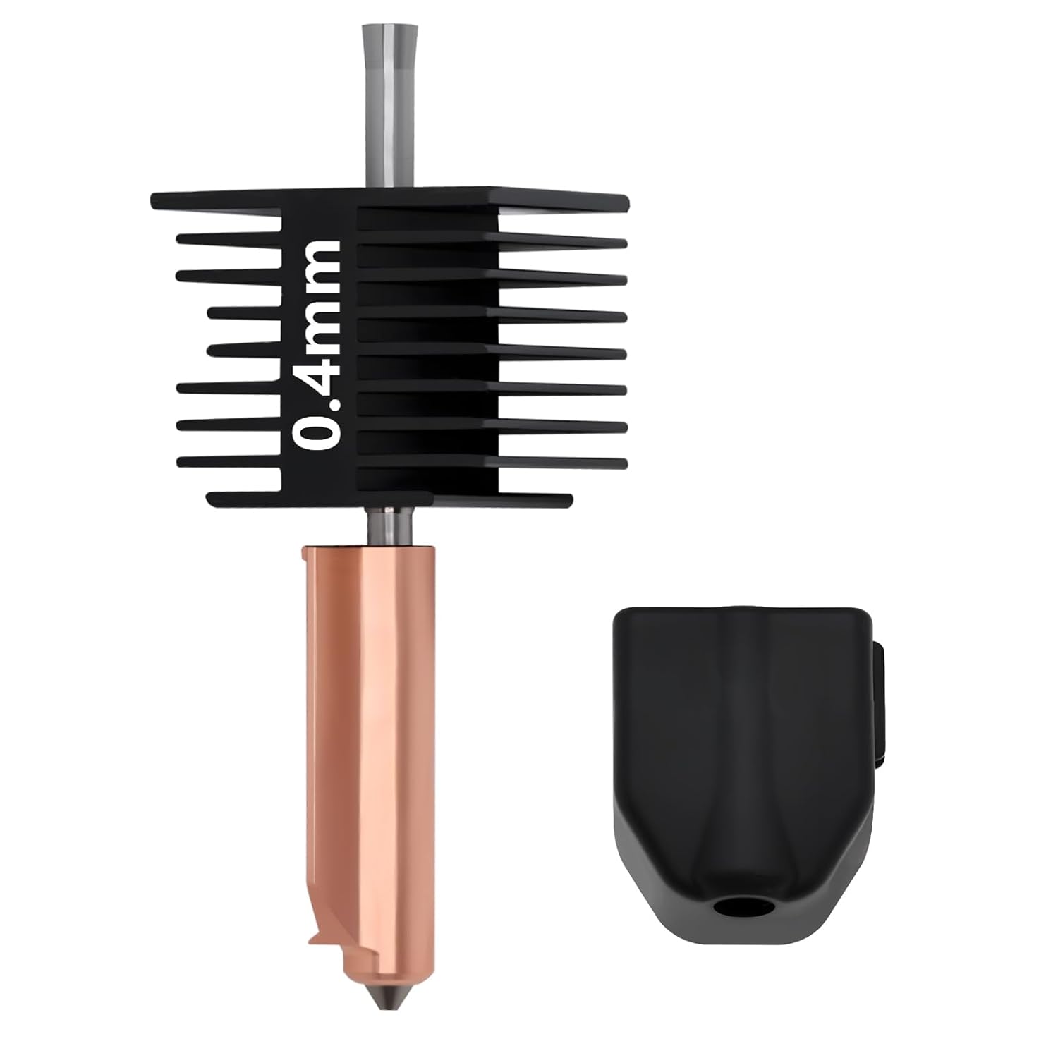 Upgraded 0.4mm Hardened Steel Hotend for Flashforge AD5X, Integerted Desige Hot End Titanium Alloy Radiator Tube Chromium Zirconium Copper Heating Block Nozzle Print Head Replacement for AD5X