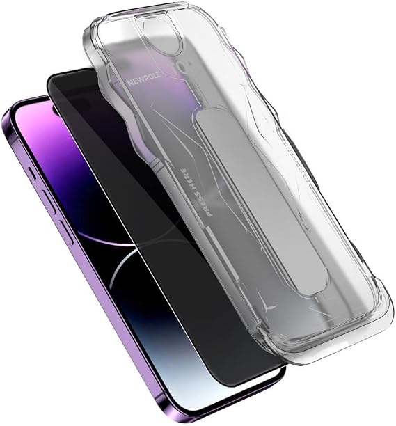 NewPole iPhone 16 Pro Max için Ekran Koruyucu Otomatik Hizalama Aparatlı Kolay Kurulum Kiti Toz Bırakmaz Parmak İzi Karşıtı Tam Kaplayan Hayalet Ekran Koruyucu Kırılmaz Cam