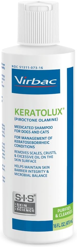 Keratolux (Piroctone Olamine) Medicated Shampoo for Dogs and Cats