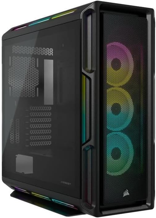 CORSAIR iCUE 5000T RGB Tempered Glass Mid Tower Compact ATX PC Case Black CC-9011230-WW