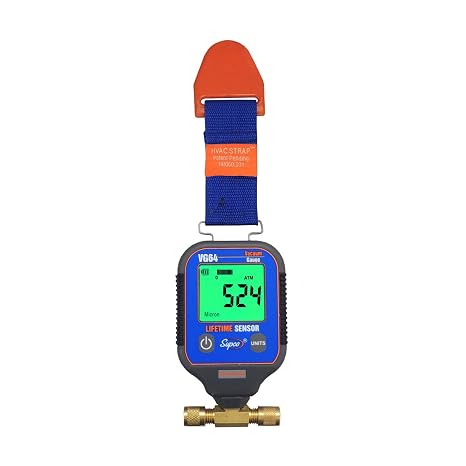 Supco VG64 Digital Vacuum Gauge, 0 to 12000 (0 to 1,600 Pa)