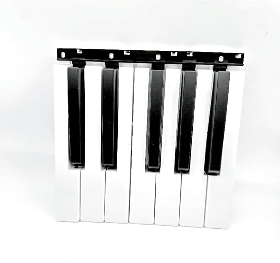 Digital Piano Replacement Keys, Durable Plastic Construction - Black and White Set | Smooth Responsive Action/Full Range/Precision Fit (12 Black White Key)